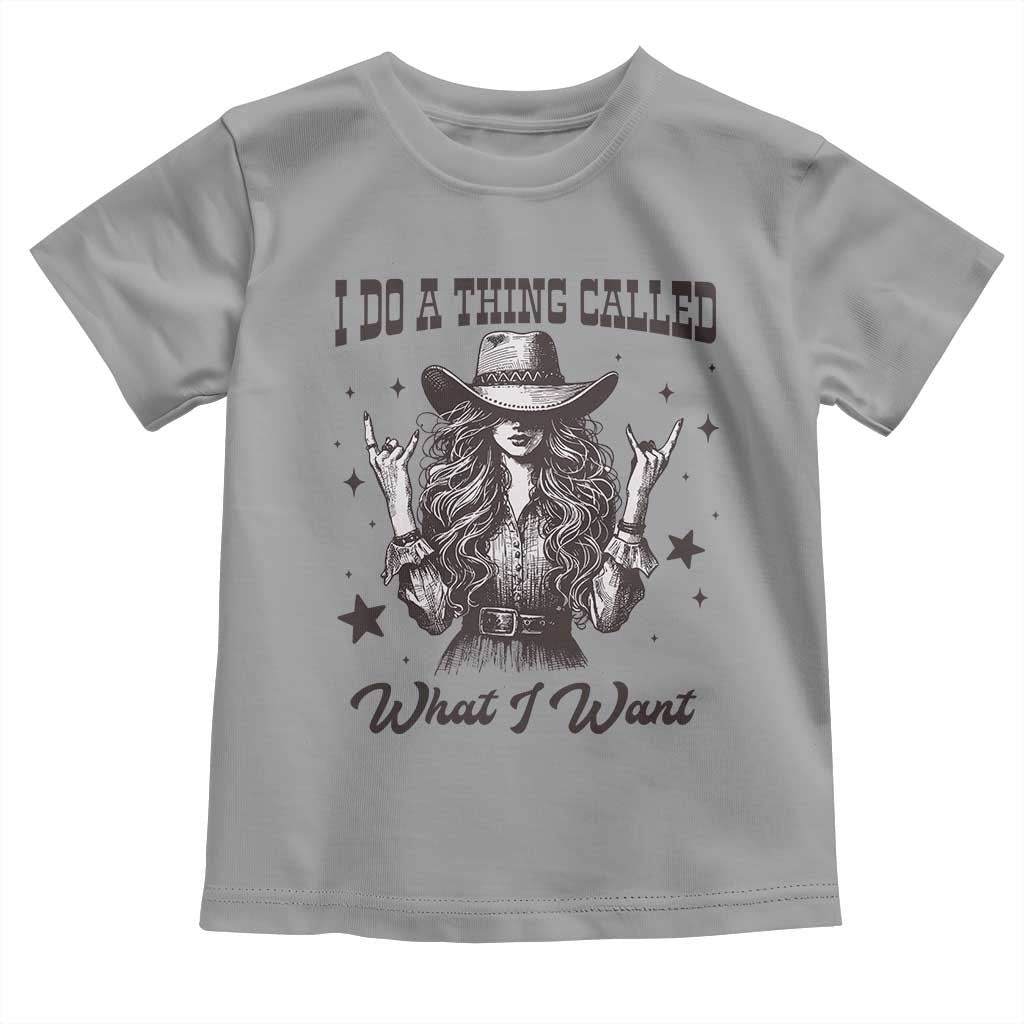 Black Cowgirl Toddler T Shirt I Do A Thing Called What I Want - Wonder Print Shop