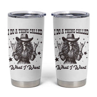 Black Cowgirl Tumbler Cup I Do A Thing Called What I Want - Wonder Print Shop