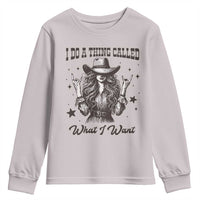 Black Cowgirl Youth Sweatshirt I Do A Thing Called What I Want - Wonder Print Shop