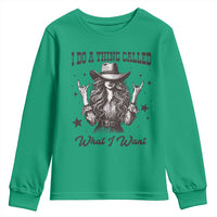 Black Cowgirl Youth Sweatshirt I Do A Thing Called What I Want - Wonder Print Shop