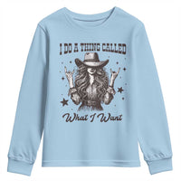 Black Cowgirl Youth Sweatshirt I Do A Thing Called What I Want - Wonder Print Shop