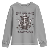 Black Cowgirl Youth Sweatshirt I Do A Thing Called What I Want - Wonder Print Shop