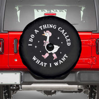 Western Cowgirl Silly Goose Meme Spare Tire Cover I Do A Thing Called What I Want - Wonder Print Shop