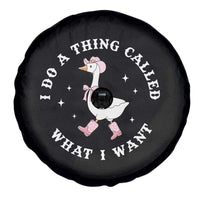Western Cowgirl Silly Goose Meme Spare Tire Cover I Do A Thing Called What I Want - Wonder Print Shop
