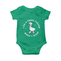 Western Cowgirl Silly Goose Meme Baby Onesie I Do A Thing Called What I Want - Wonder Print Shop