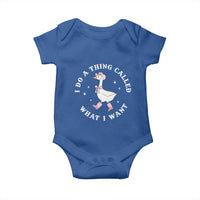 Western Cowgirl Silly Goose Meme Baby Onesie I Do A Thing Called What I Want - Wonder Print Shop