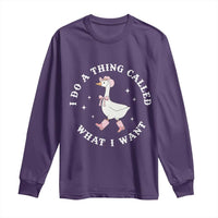 Western Cowgirl Silly Goose Meme Long Sleeve Shirt I Do A Thing Called What I Want - Wonder Print Shop