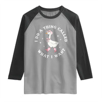 Western Cowgirl Silly Goose Meme Raglan Shirt I Do A Thing Called What I Want - Wonder Print Shop
