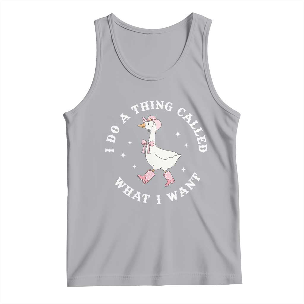Western Cowgirl Silly Goose Meme Tank Top I Do A Thing Called What I Want - Wonder Print Shop