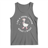 Western Cowgirl Silly Goose Meme Tank Top I Do A Thing Called What I Want - Wonder Print Shop