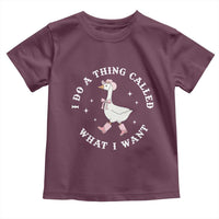 Western Cowgirl Silly Goose Meme Toddler T Shirt I Do A Thing Called What I Want - Wonder Print Shop