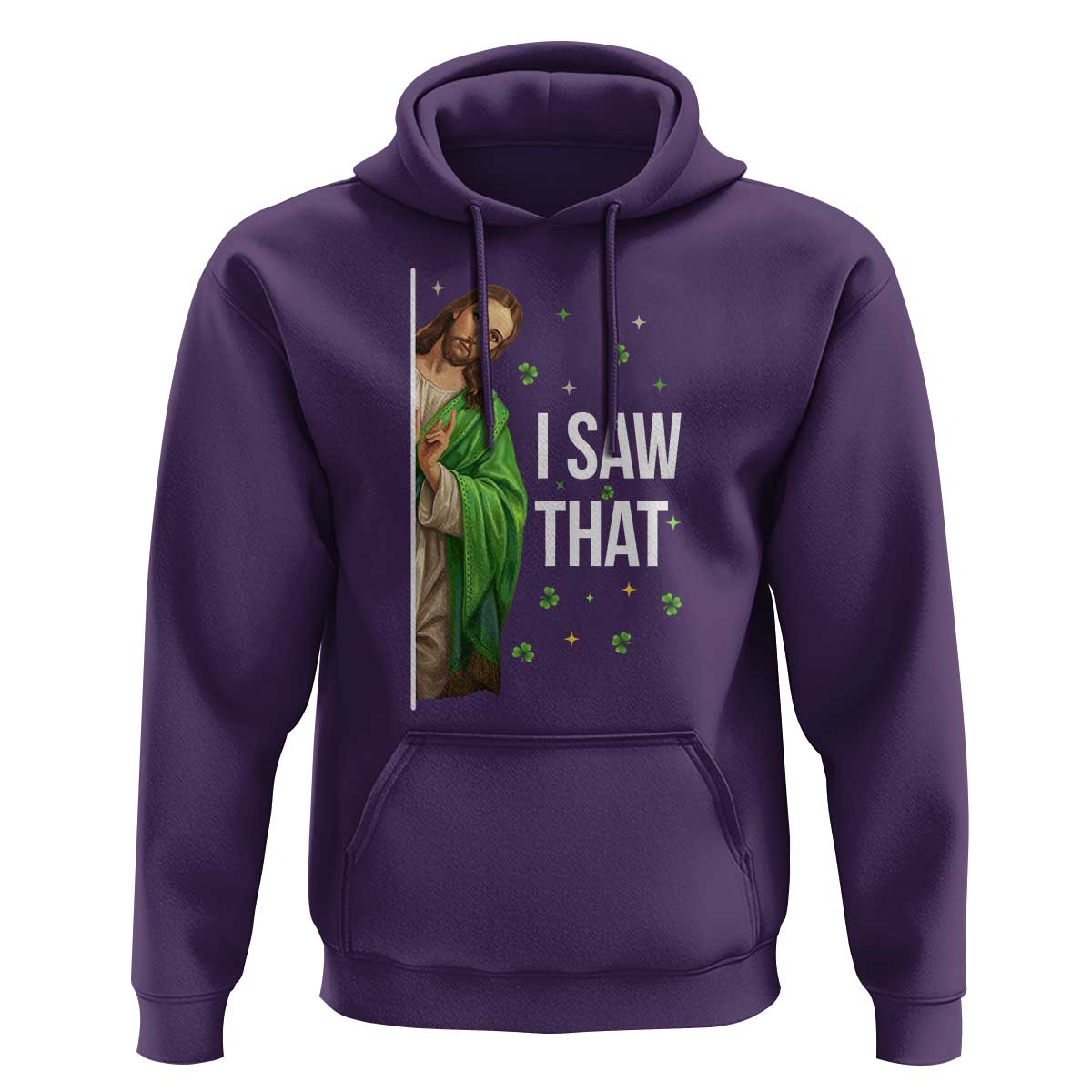 Christian Jesus St Patricks Day Meme Hoodie I Saw That