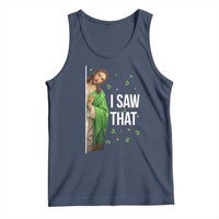 Christian Jesus St Patricks Day Meme Tank Top I Saw That