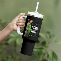 Christian Jesus St Patricks Day Meme Tumbler With Handle I Saw That