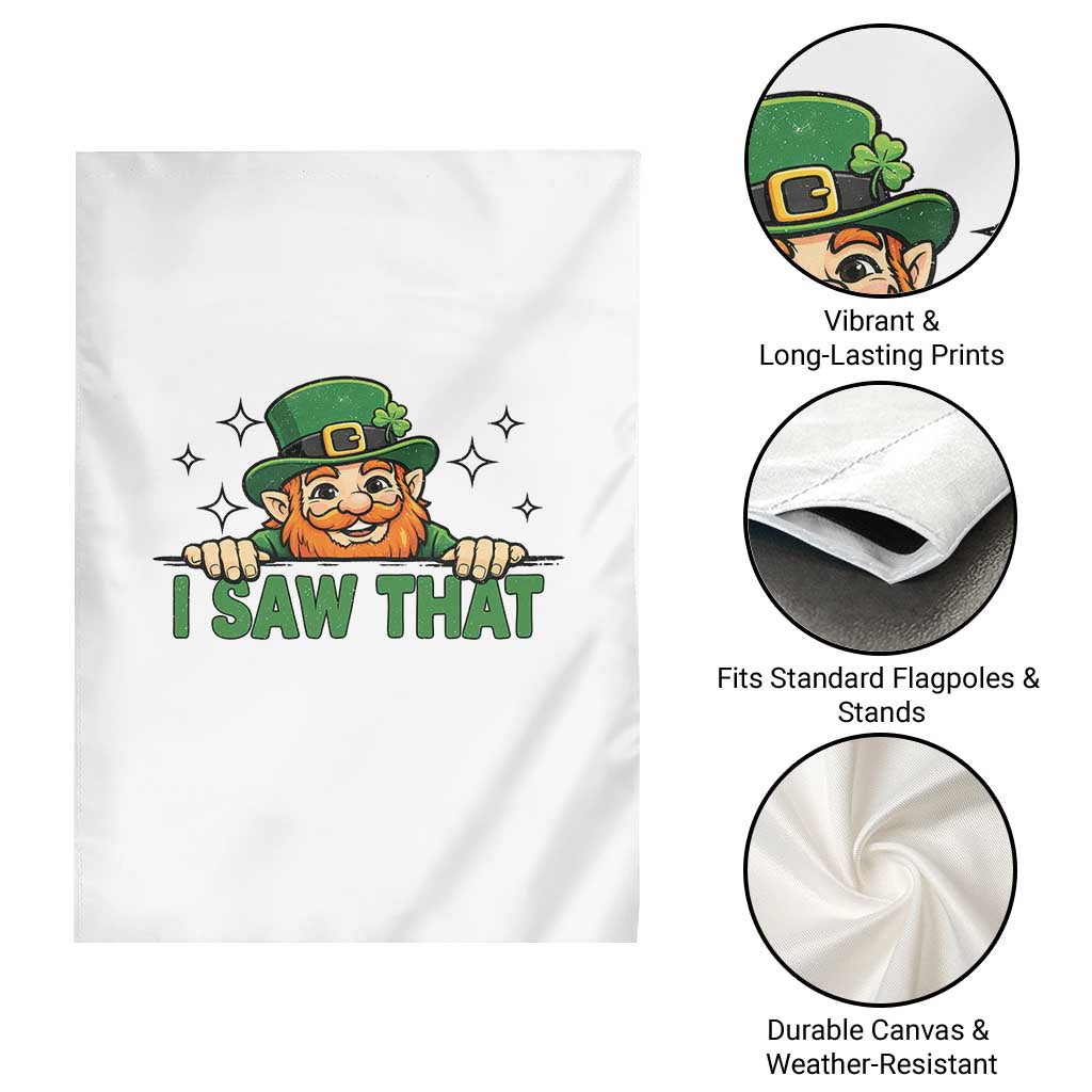 I Saw That Garden Flag Funny Leprechaun St Patricks Day Meme