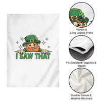 I Saw That Garden Flag Funny Leprechaun St Patricks Day Meme