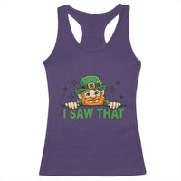 I Saw That Racerback Tank Top Funny Leprechaun St Patricks Day Meme