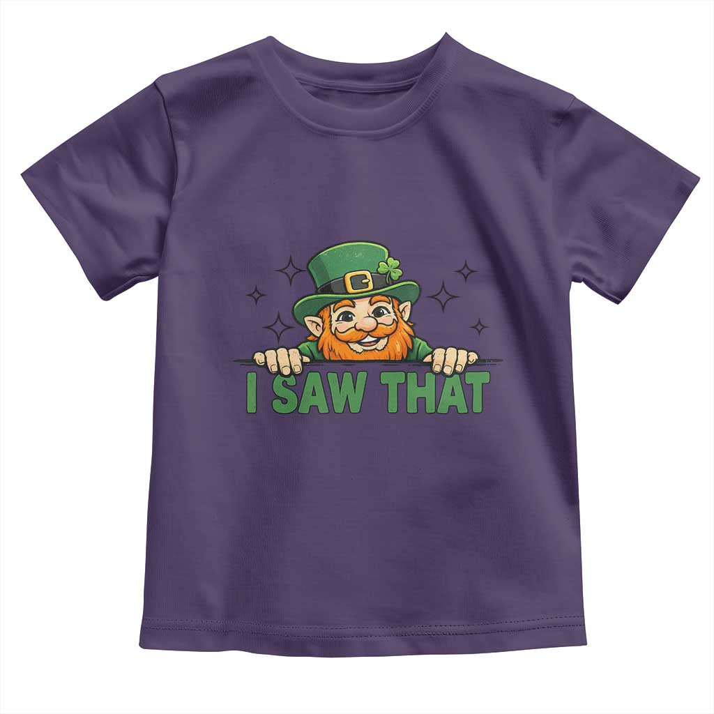 I Saw That Toddler T Shirt Funny Leprechaun St Patricks Day Meme