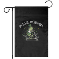 Funny Frog St Patricks Day Meme Garden Flag Off To Start The Shenanigans