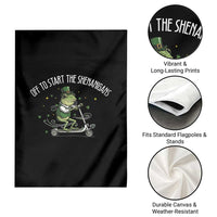 Funny Frog St Patricks Day Meme Garden Flag Off To Start The Shenanigans