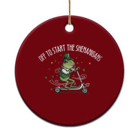 Funny Frog St Patricks Day Meme Ceramic Ornament Off To Start The Shenanigans