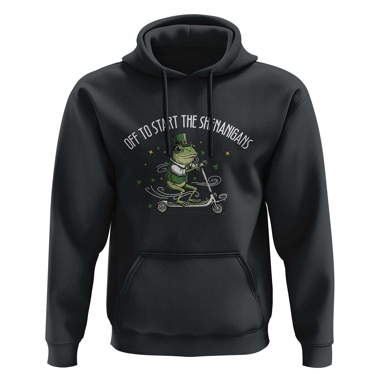 Funny Frog St Patricks Day Meme Hoodie Off To Start The Shenanigans