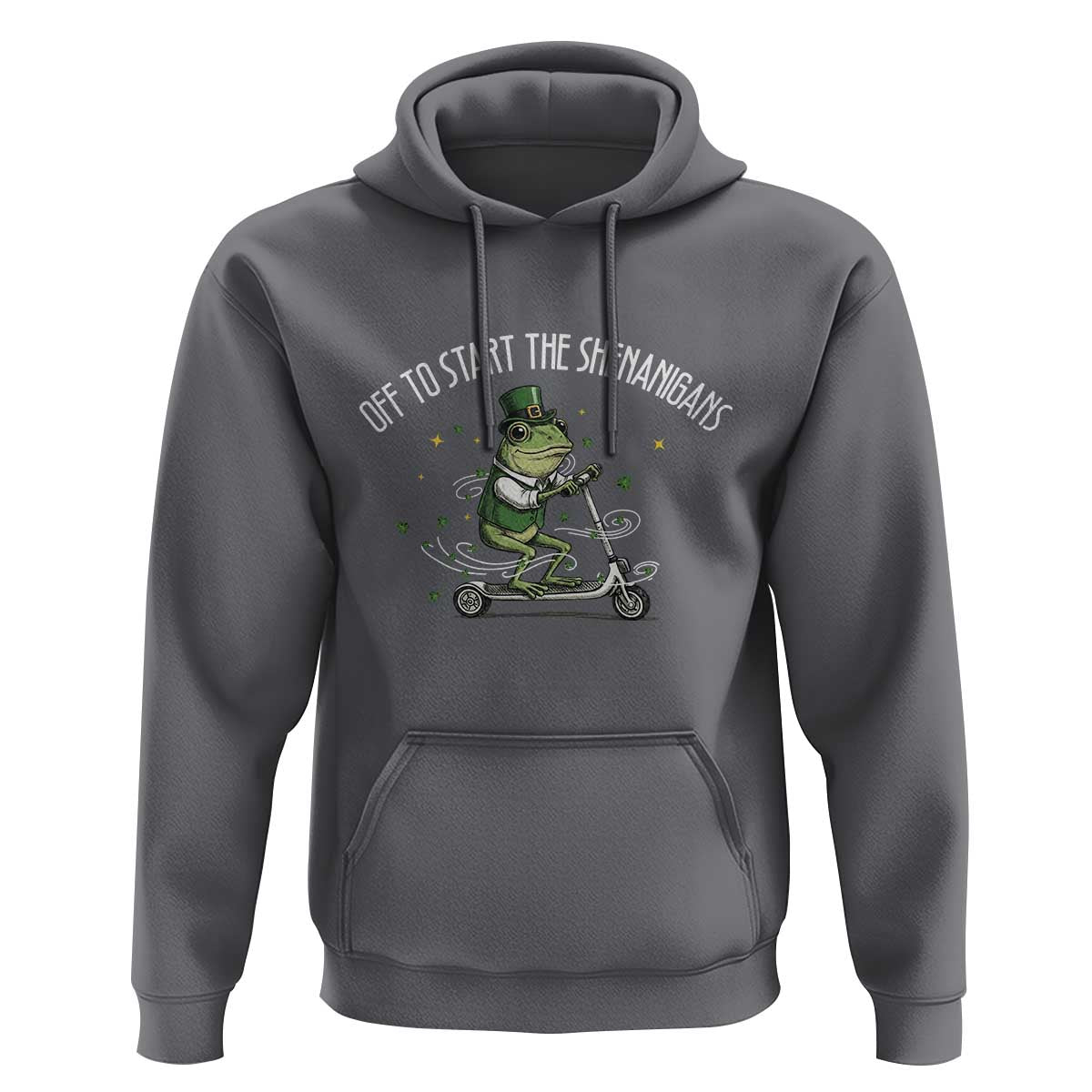 Funny Frog St Patricks Day Meme Hoodie Off To Start The Shenanigans