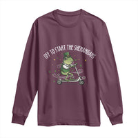 Funny Frog St Patricks Day Meme Long Sleeve Shirt Off To Start The Shenanigans