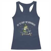 Funny Frog St Patricks Day Meme Racerback Tank Top Off To Start The Shenanigans