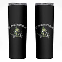 Funny Frog St Patricks Day Meme Skinny Tumbler Off To Start The Shenanigans