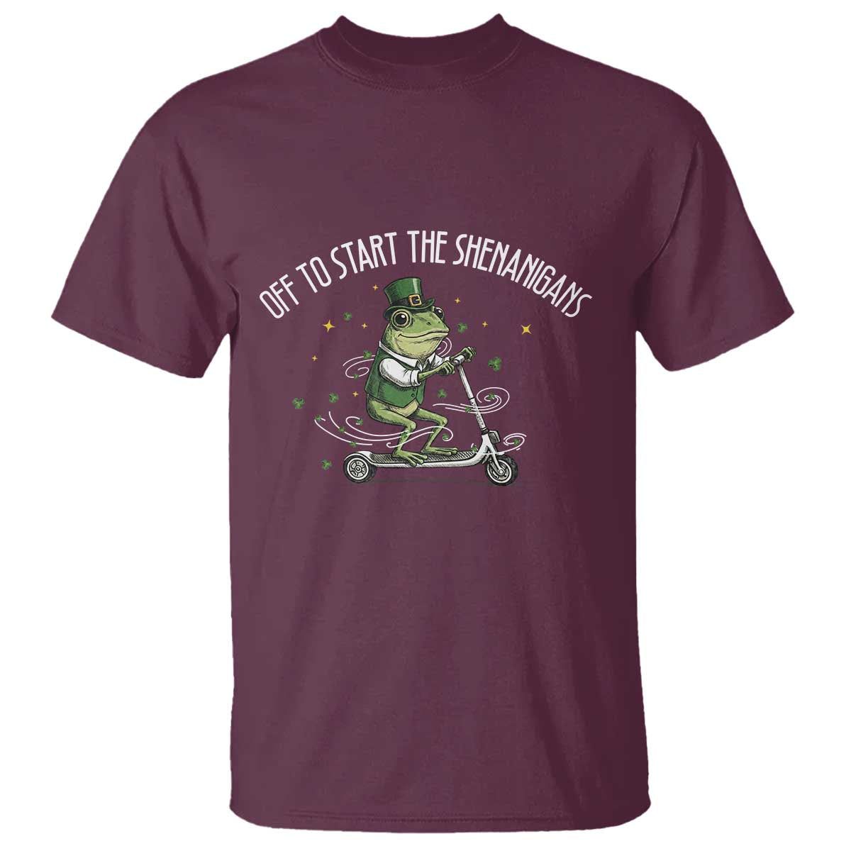 Funny Frog St Patricks Day Meme T Shirt Off To Start The Shenanigans
