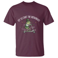 Funny Frog St Patricks Day Meme T Shirt Off To Start The Shenanigans