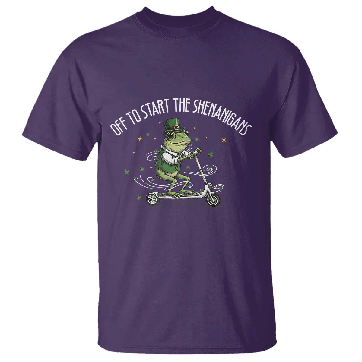 Funny Frog St Patricks Day Meme T Shirt Off To Start The Shenanigans