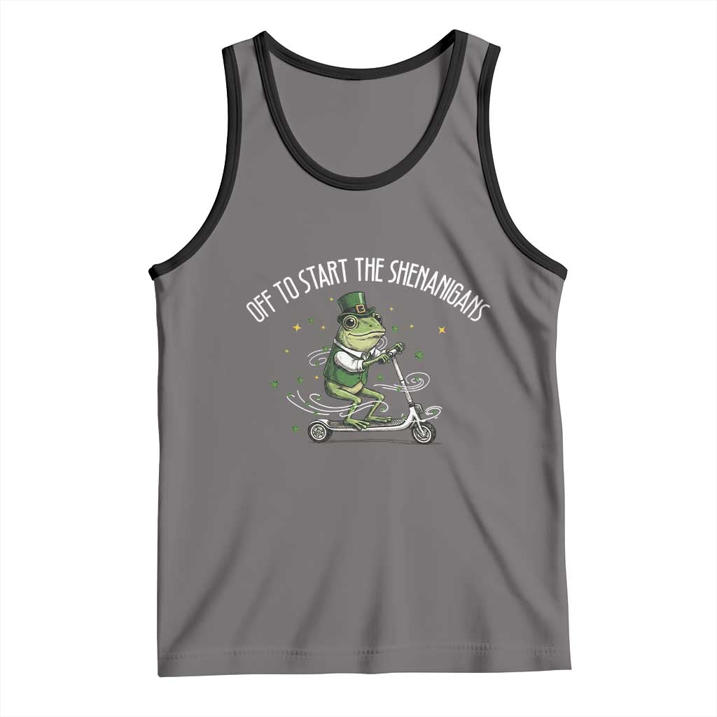Funny Frog St Patricks Day Meme Tank Top Off To Start The Shenanigans