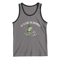 Funny Frog St Patricks Day Meme Tank Top Off To Start The Shenanigans