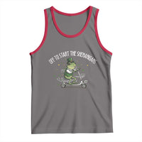 Funny Frog St Patricks Day Meme Tank Top Off To Start The Shenanigans