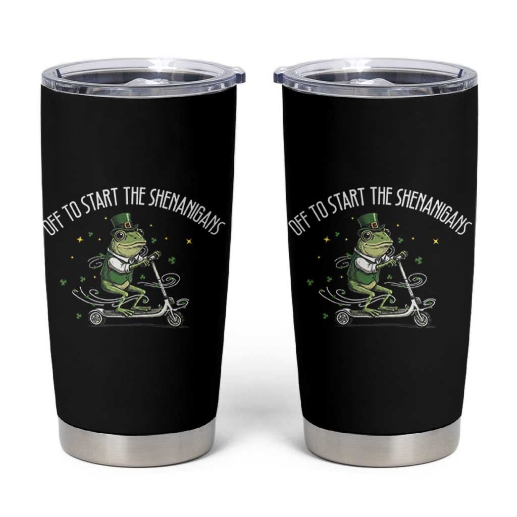 Funny Frog St Patricks Day Meme Tumbler Cup Off To Start The Shenanigans