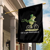 Funny Frog St Patricks Day Meme Garden Flag Off To Get Shamrocked