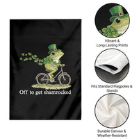 Funny Frog St Patricks Day Meme Garden Flag Off To Get Shamrocked