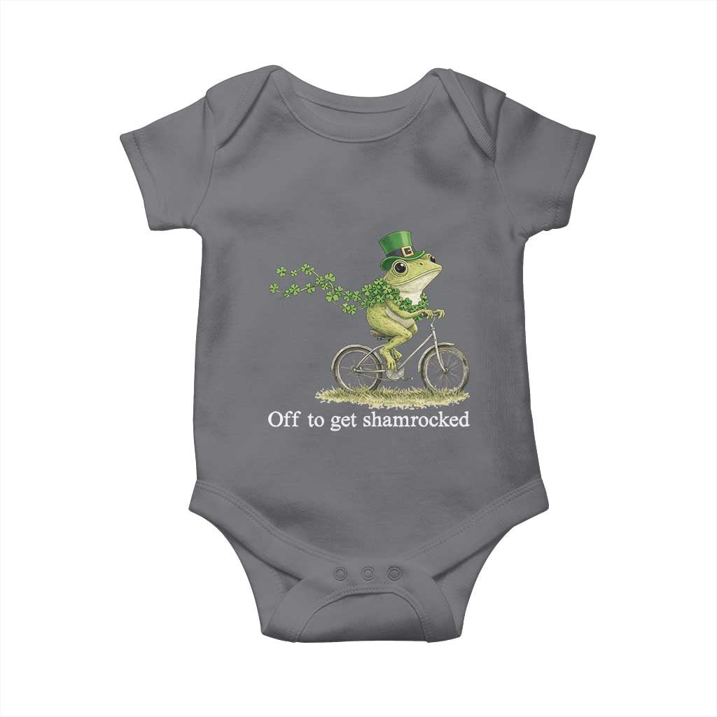 Funny Frog St Patricks Day Meme Baby Onesie Off To Get Shamrocked