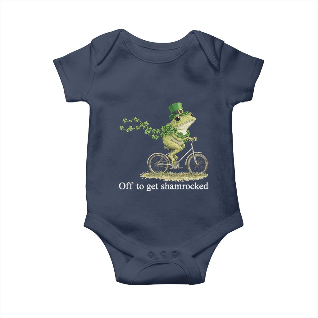 Funny Frog St Patricks Day Meme Baby Onesie Off To Get Shamrocked
