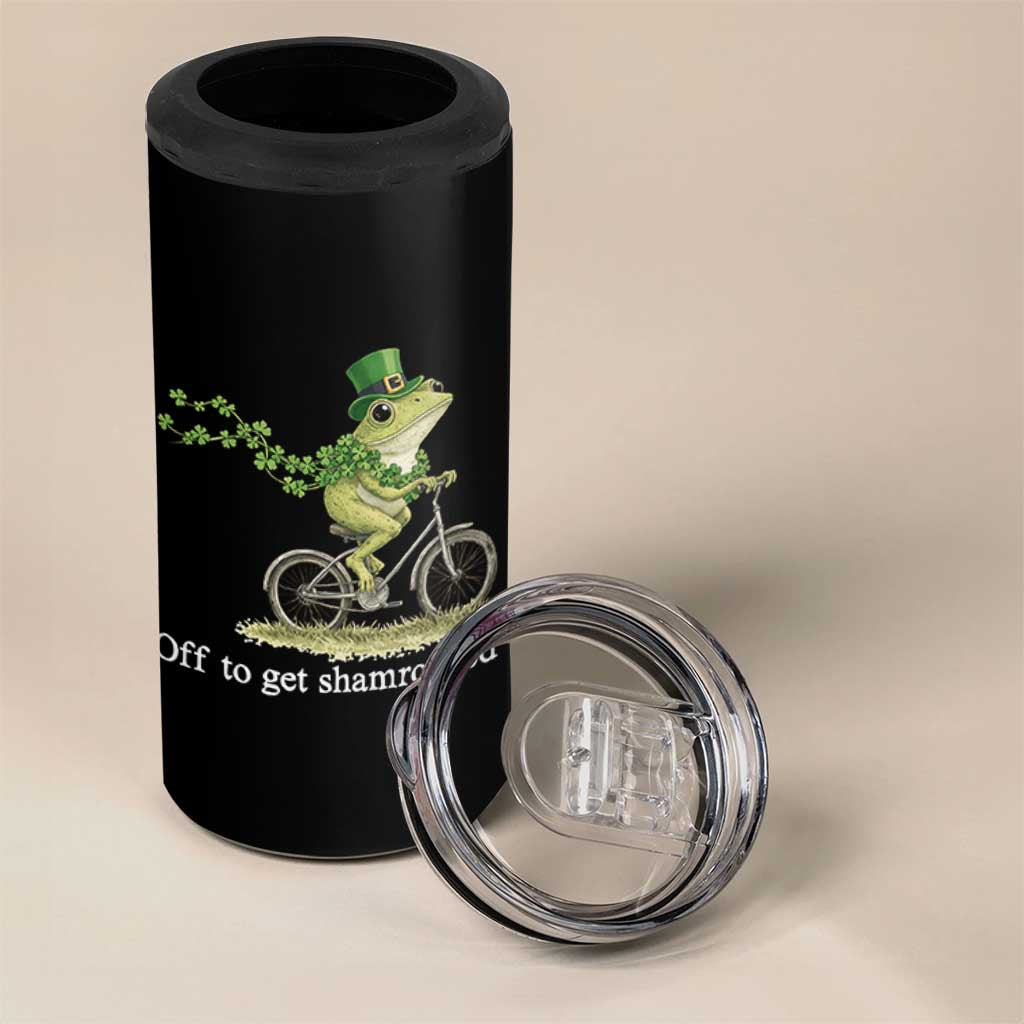 Funny Frog St Patricks Day Meme 4 in 1 Can Cooler Tumbler Off To Get Shamrocked