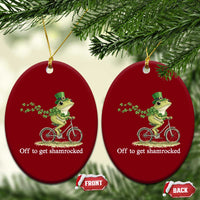 Funny Frog St Patricks Day Meme Ceramic Ornament Off To Get Shamrocked
