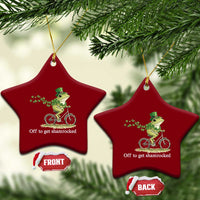 Funny Frog St Patricks Day Meme Ceramic Ornament Off To Get Shamrocked