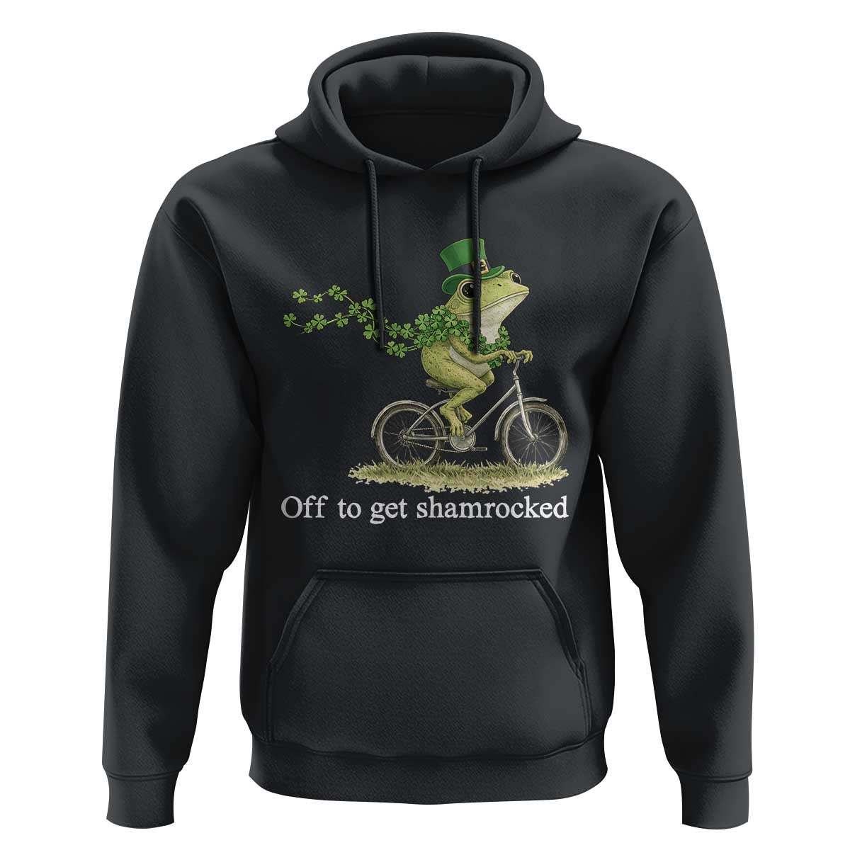 Funny Frog St Patricks Day Meme Hoodie Off To Get Shamrocked