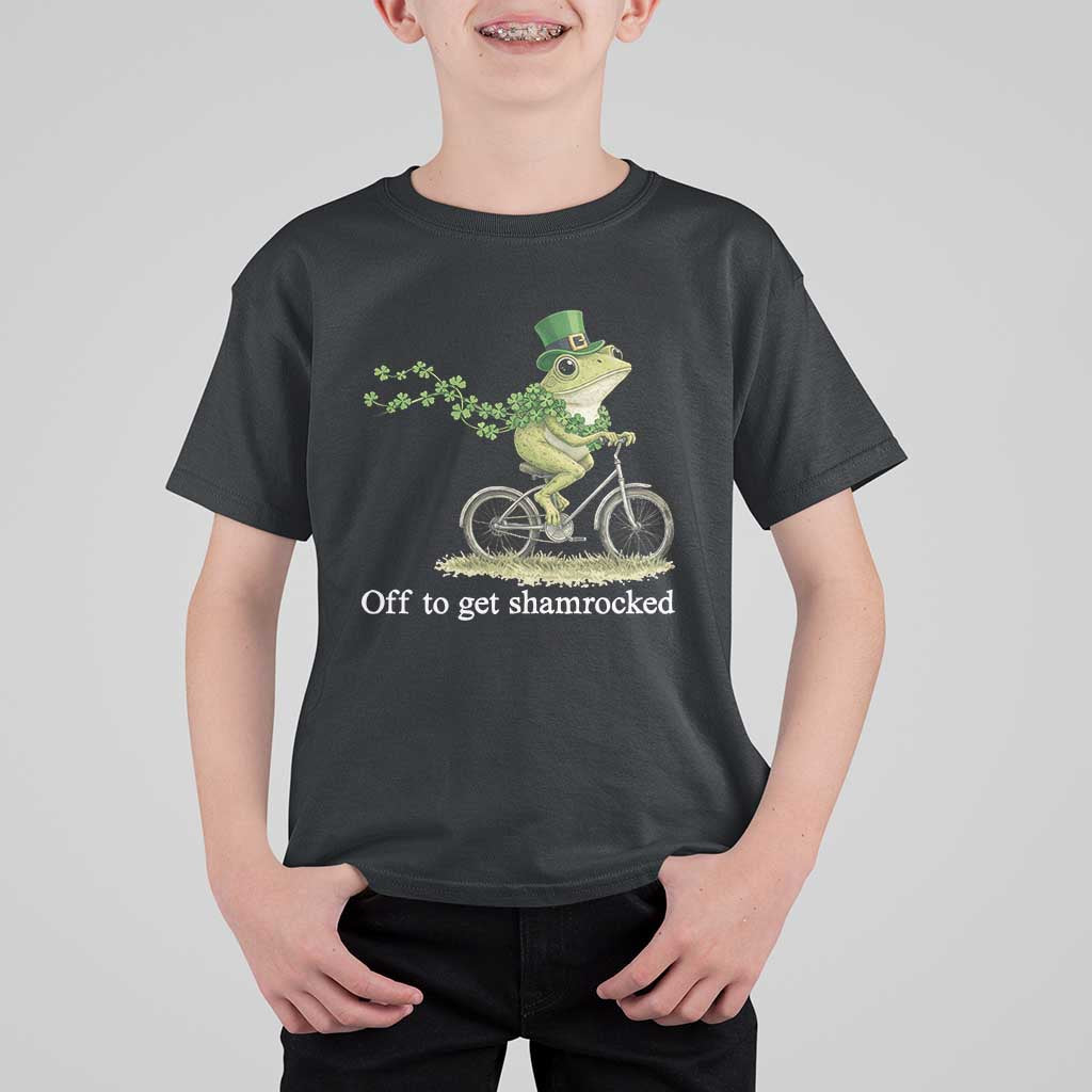 Funny Frog St Patricks Day Meme T Shirt For Kid Off To Get Shamrocked