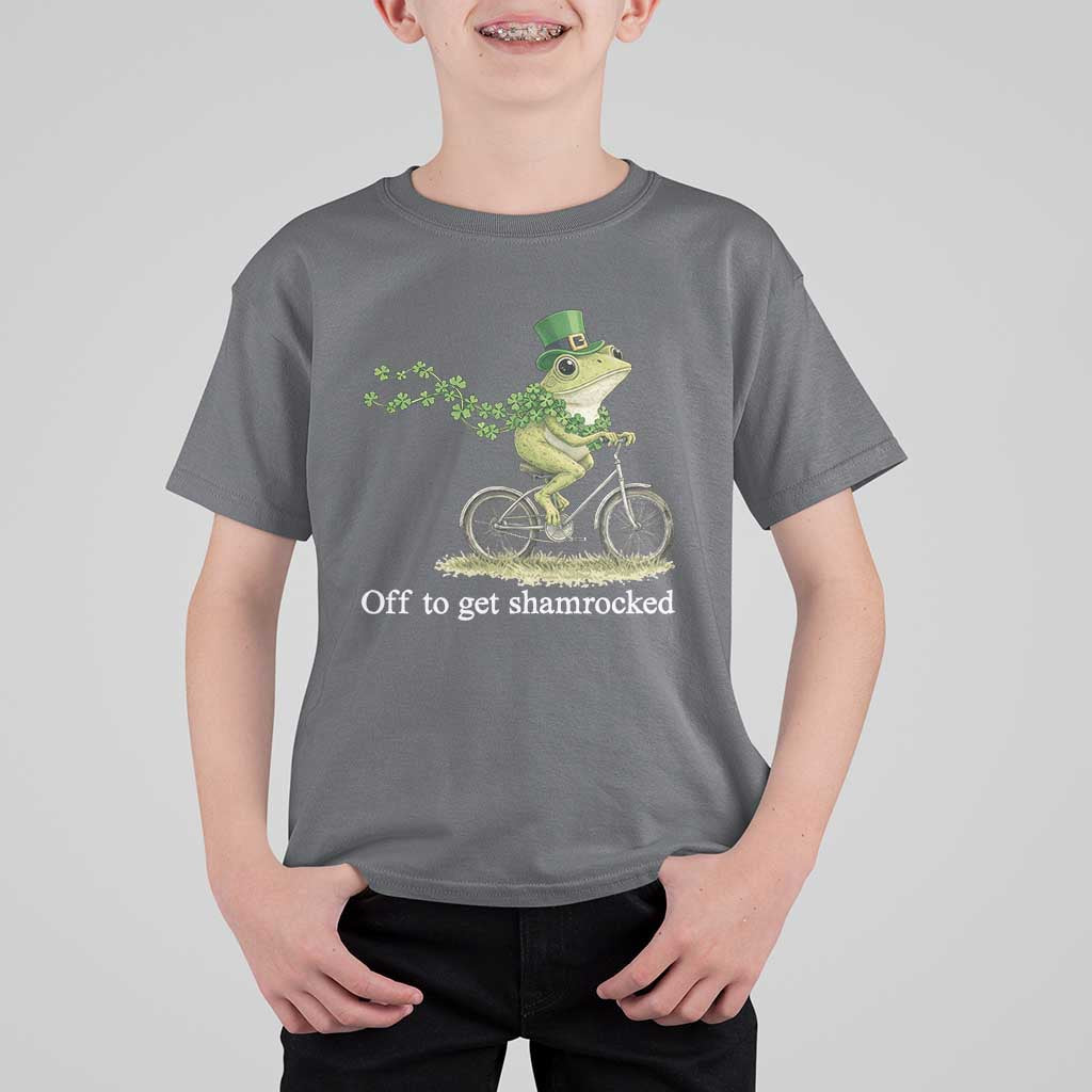 Funny Frog St Patricks Day Meme T Shirt For Kid Off To Get Shamrocked