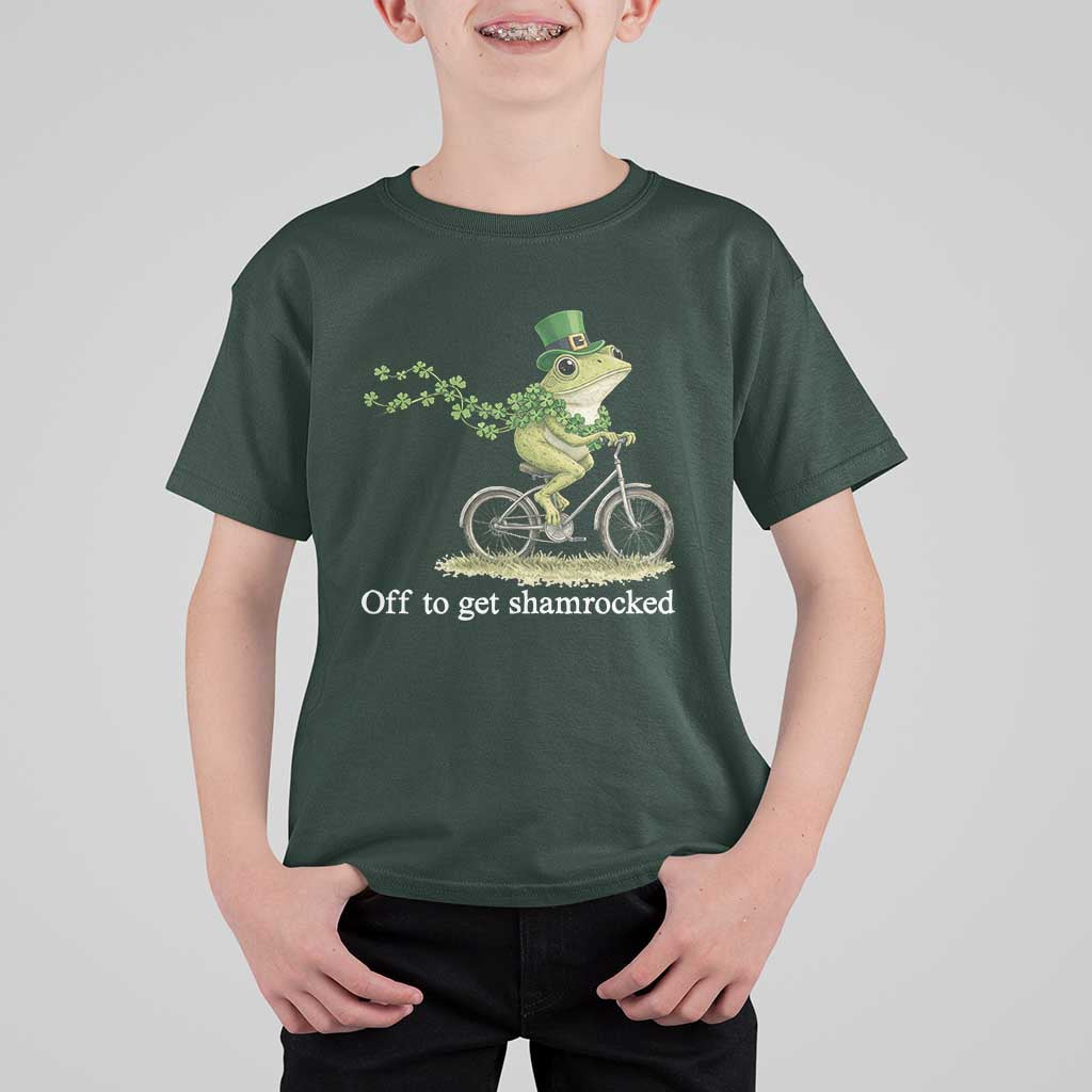 Funny Frog St Patricks Day Meme T Shirt For Kid Off To Get Shamrocked