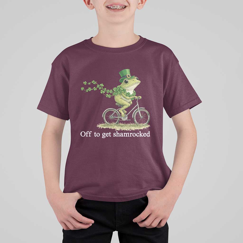 Funny Frog St Patricks Day Meme T Shirt For Kid Off To Get Shamrocked
