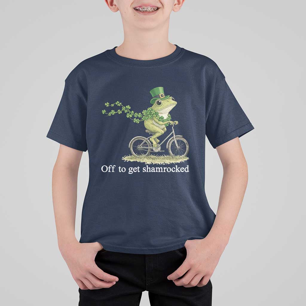 Funny Frog St Patricks Day Meme T Shirt For Kid Off To Get Shamrocked
